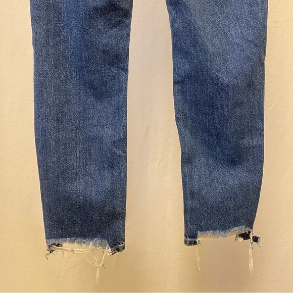 Bridge By Gly 28 (7) Mom Jeans High Rise Womens Distressed 100% Cotton Frayed - Picture 6 of 15